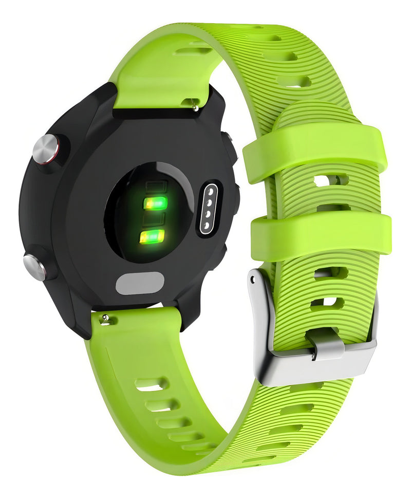 Pulseira Silicone Garmin Forerunner 245 645 Music Watch Cor Verde-claro Largura 20 Mm