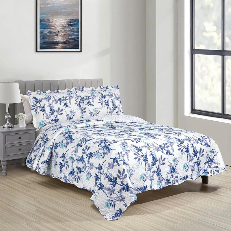 Kit Cobre Leito Colcha King Patchwork Evolution Dupla Face 3 pçs Camesa