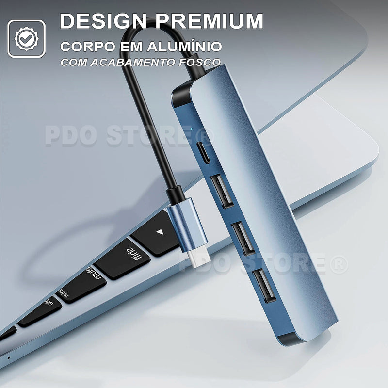 Hub Usb 8 Portas Usb 3.0 5 Gbps Extensor Adaptador Usb 3.0 Computador Pc Notebook Pdo Store