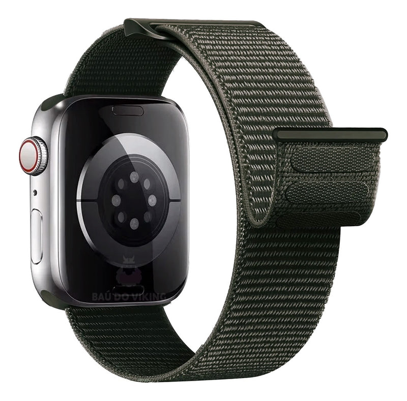Baú do Viking pulseira Nylon Loop rosa areia compatível com Apple Watch 38/40/41/42mm