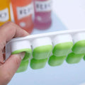 Kit 4 Forma De Gelo Fundo Silicone 14 Cubos Tampa Rígida