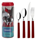 Jogo Talheres Em Aço Inox 24 Peças Riviera Brinox - Cores Cor Vermelho