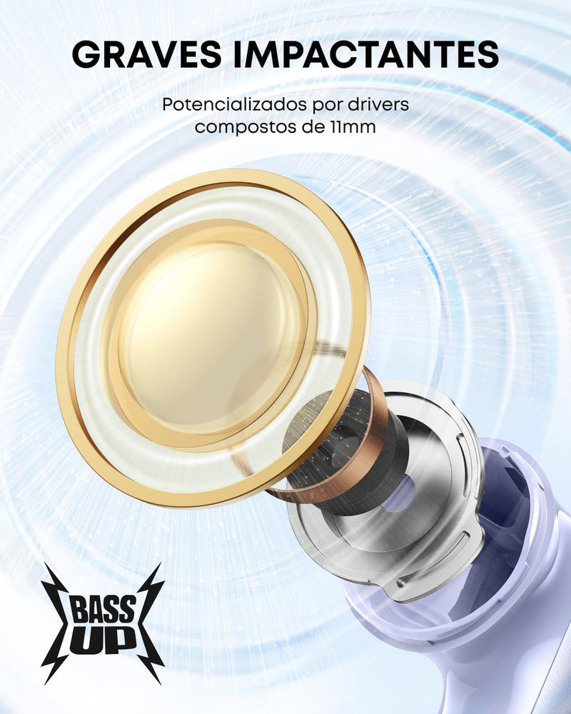 Fone De Ouvido In ear Soundcore by Anker P40i com Cancelamento Ativo de Ruído Automático Graves Poderosos 60H de Reprodução Estojo 2 em 1 Suporte IPX5 Carregamento Sem Fio Bluetooth 5.3 Cor Preto