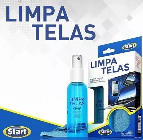 Limpa Telas Start 120ml mais Pano Microfibra