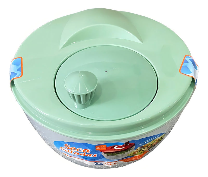 Centrífuga De Salada Secador Verduras Manual 4 Litros Cores Cor Cinza
