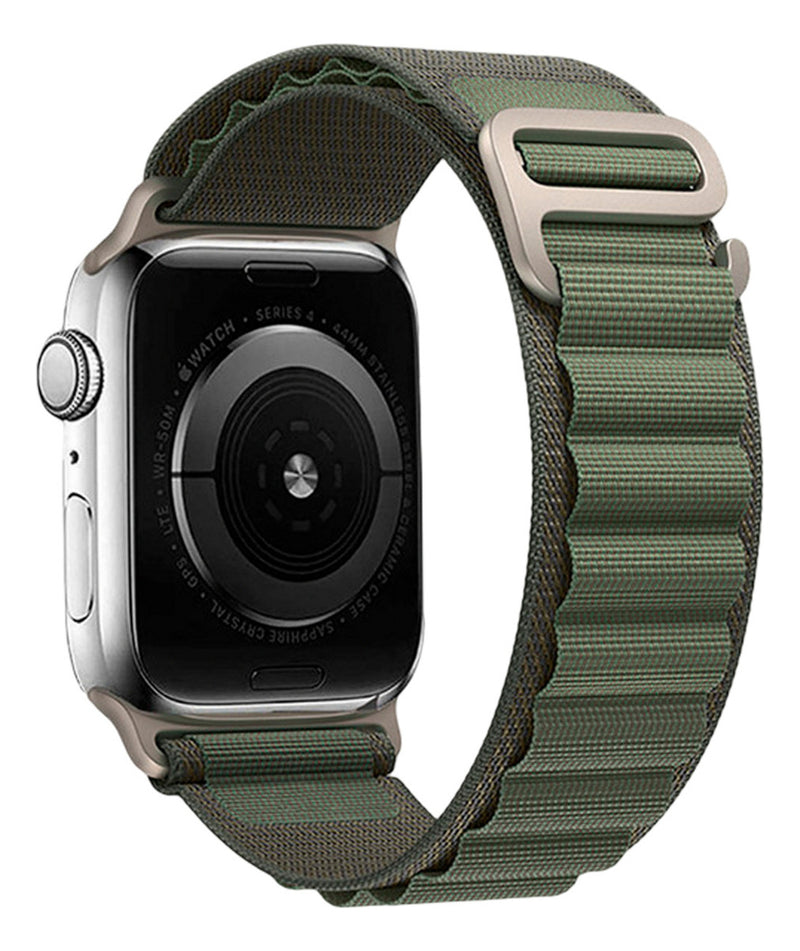Pulseira Loop Para Watch Apple Ultra Alpine Alpinista Nylon Cor Laranja/Preto - 42mm 44mm 45mm 49mm