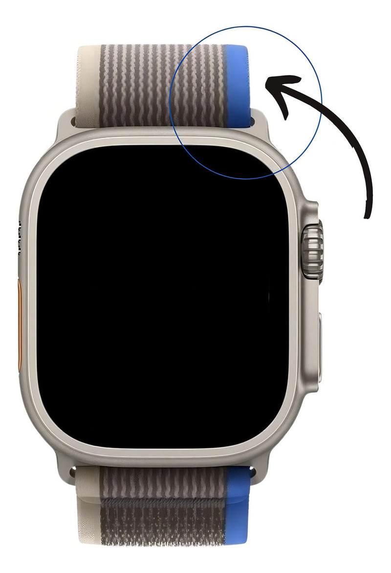 Pulseira Alpine para apple watch ultra 49mm/45mm/44mm/42mm de larguras feita em nylon/ elastano fivela (g-hook loop) cor preto comprimento total 21