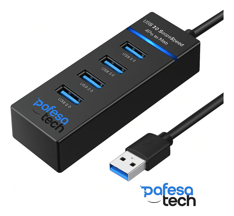 Pafesa Tech Extensão Hub Cabo Usb 3.0 Alta Velocidade Adaptador Com 4 Portas Usb Para Mouse Teclado Notebook Pc