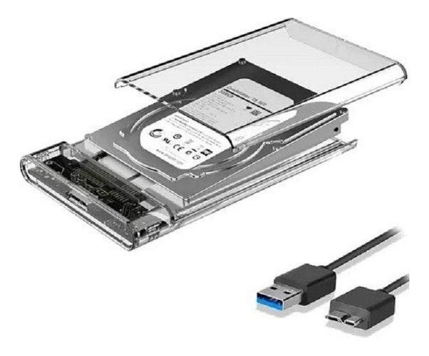 Case Externa Gaveta Para Hd Sata 2,5 Usb 3.0 Transparente Pafesa Tech Notebook Computador Pc Portátil Para Windows