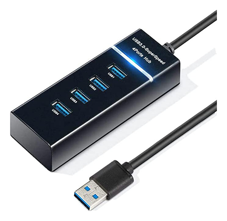 Exbom UH-30A hub USB 3.0 extensor preto