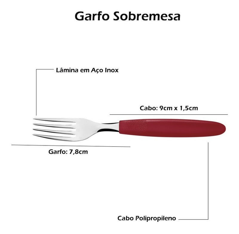 Faqueiro Tramontina Ipanema Inox 24 Pçs Serve Até 6 Pessoas Cor Branco