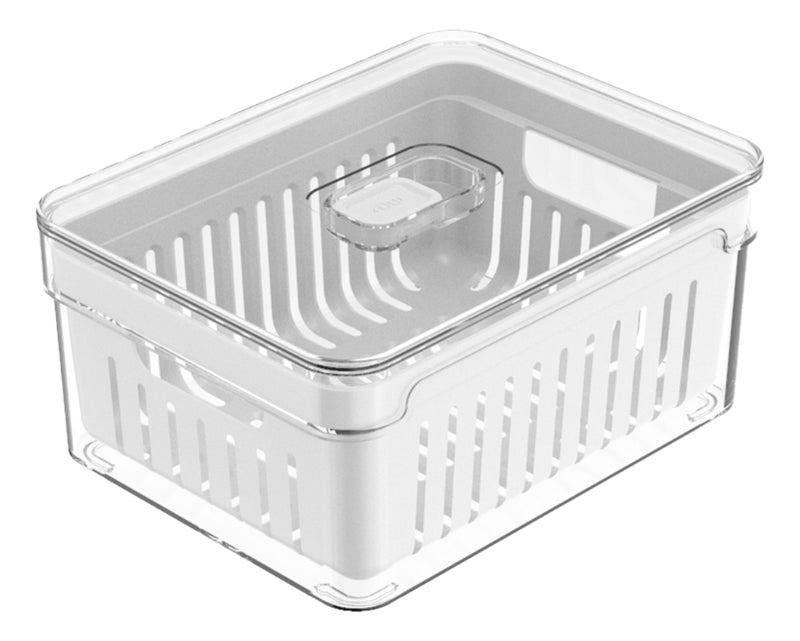 Organizador De Geladeira Ervas Frutas Legumes Clear Fresh Com Cesto 2,2l Ou OF 450