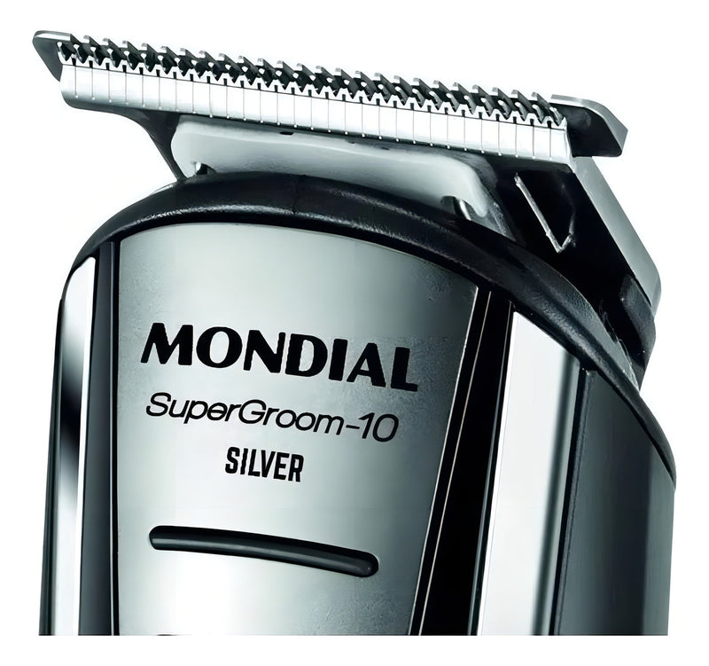 Barbeador Elétrico Maquina Barbear Aparelho Barba 3em1 Cor Preto/azul