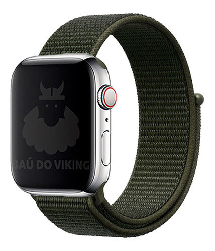 Pulseira Nylon Loop Preto-absoluto Compatível Apple Watch 46/45/44/ 49mm