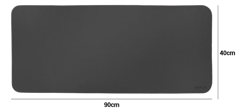 Mousepad Grande Preto 90x40 Deskpad Couro Antiderrapante Mesa Computador Notebook Eddias
