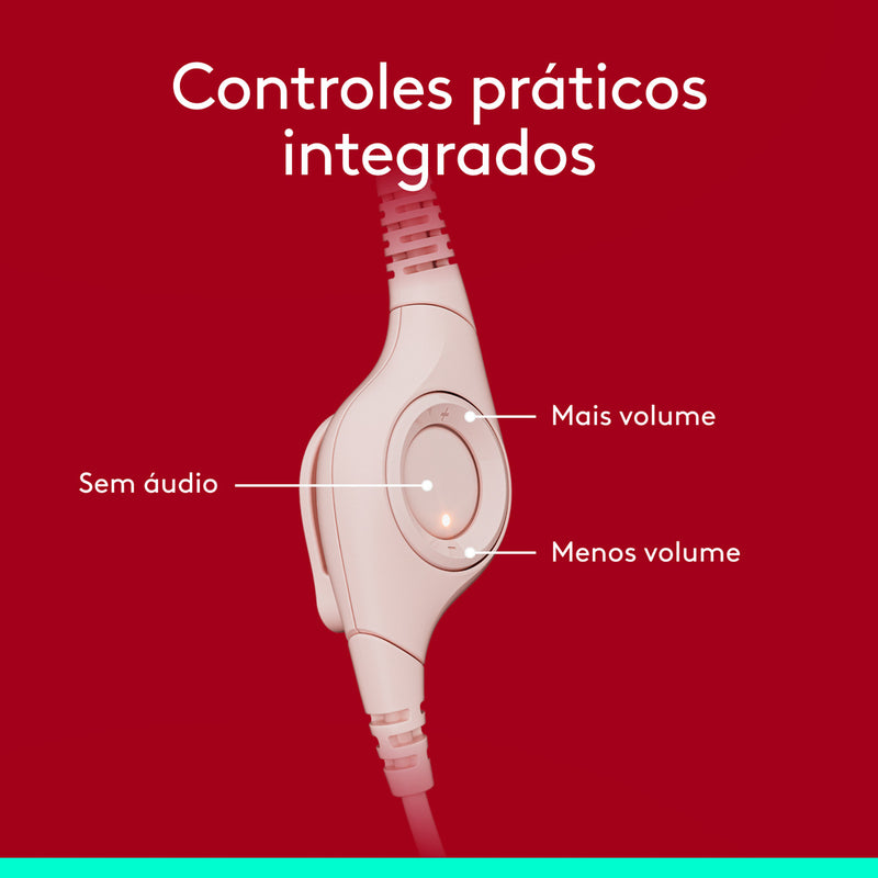 Headset com fio USB Logitech H390 Preto