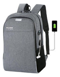 Mochila Anti Furto Polares Notebook Saída Cabo Aux Usb E Fone Ouvido Cor Preto