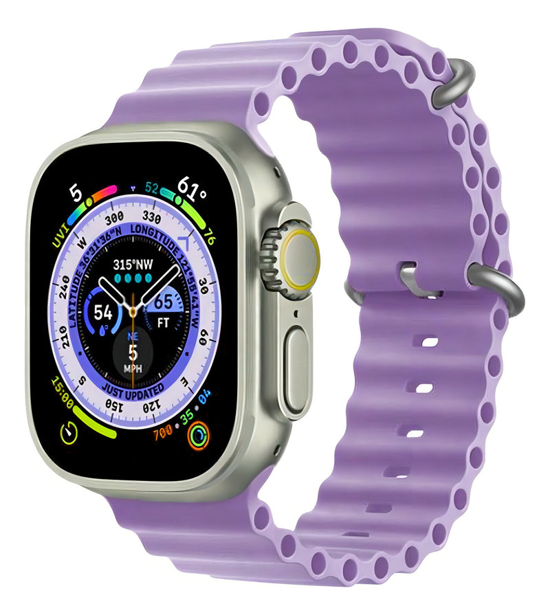 Pulseira Oceano Para Apple Watch Ultra 49mm Cor Lilás