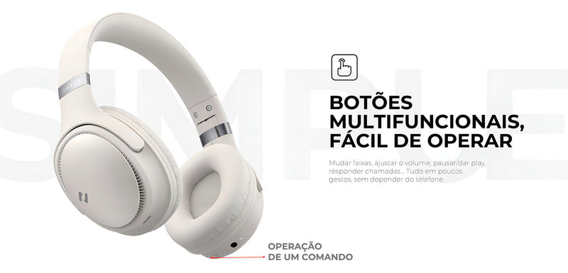 Headset Gamer Havit H630bt Bluetooth 5.3 On-ear 3d 55h Cor Azul