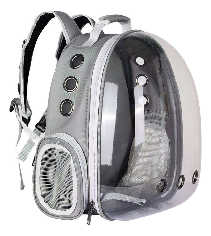 Mochila Pet visão panorâmica inteligente segurança ventilação cor preto com conforto premium
