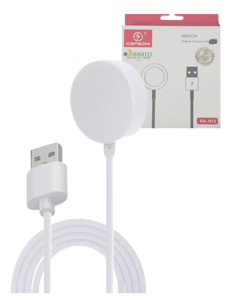 Carregador De Relógio Smartwatch Por Indução Linha Ultra Cor Branco