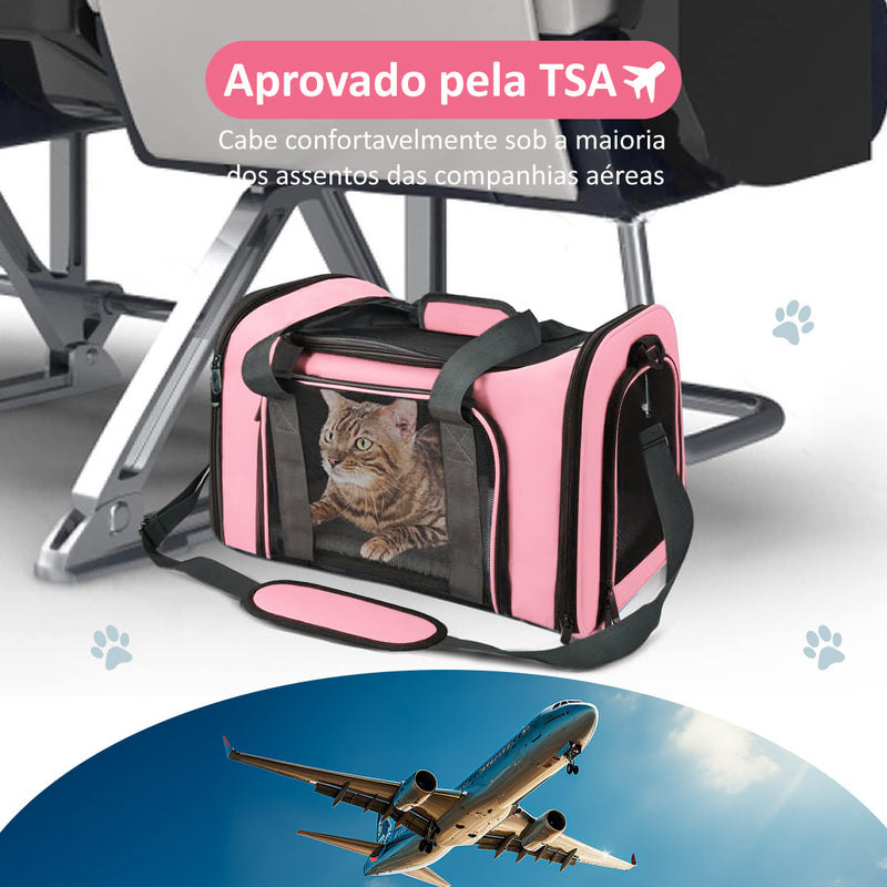 Bolsa Transporte Pet Caixa Transporte Médio Avião Paw Up Cor Verde
