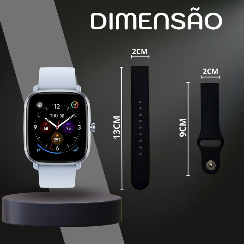 Pulseira Borracha 20mm Amazfit Gts 2 3 4 Mini Galaxy Active Cor Verde Largura 20 mm