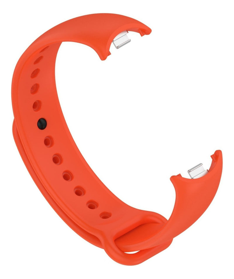 Pulseira De Silicone Trava Metal Sport Para Xiaomi Mi Band 9 Cor Vermelho