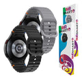 Pulseira De Silicone Ridge 3 Cores 123-alc-07 Marca 123smart Compavel Com Samsung Galaxy Watch 4 5 6 7 Fe 40mm 42mm 43mm 44mm 45mm 46mm 47mm Classic Pro - Cor Preto