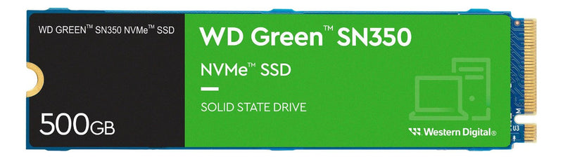 Ssd M.2 500gb Wd Green Sn350 2280 Nvme Pcie Gen 3.0 Wds500g2g0c Velocidade De Leitura 2400mb/s Para Pc E Notebook Cor Verde