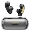 Fones De Ouvido Sem Fio Bluetooth Monster E62 IPX6 Waterproof Gamer Com Microfone HD Integrado, Fones De Ouvido Abertos Com Cancelamento De Ruído, Fones De Ouvido Esportivos Com Clipe Preto
