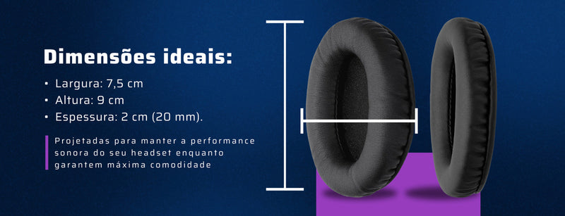 Espumas Earpad Almofadas Par Compatível com Hyperx Cloud Stinger Cloud Cor Preto Couro PU Casa do Periférico