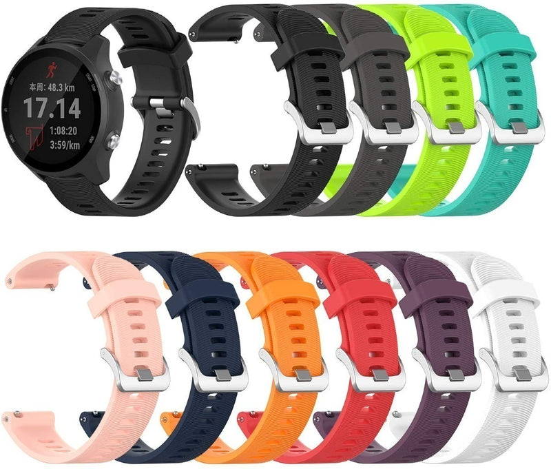 Pulseira Silicone Garmin Forerunner 245 645 Music Watch Cor Verde-claro Largura 20 Mm