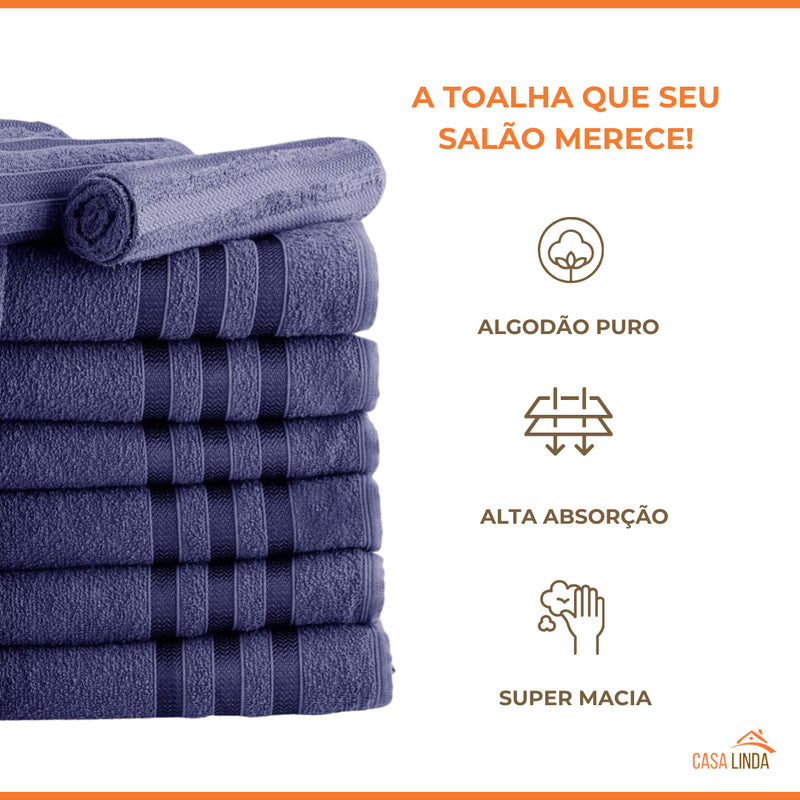 Kit 5 Toalhas De Rosto Para Salão 45x70 - Europa - Color