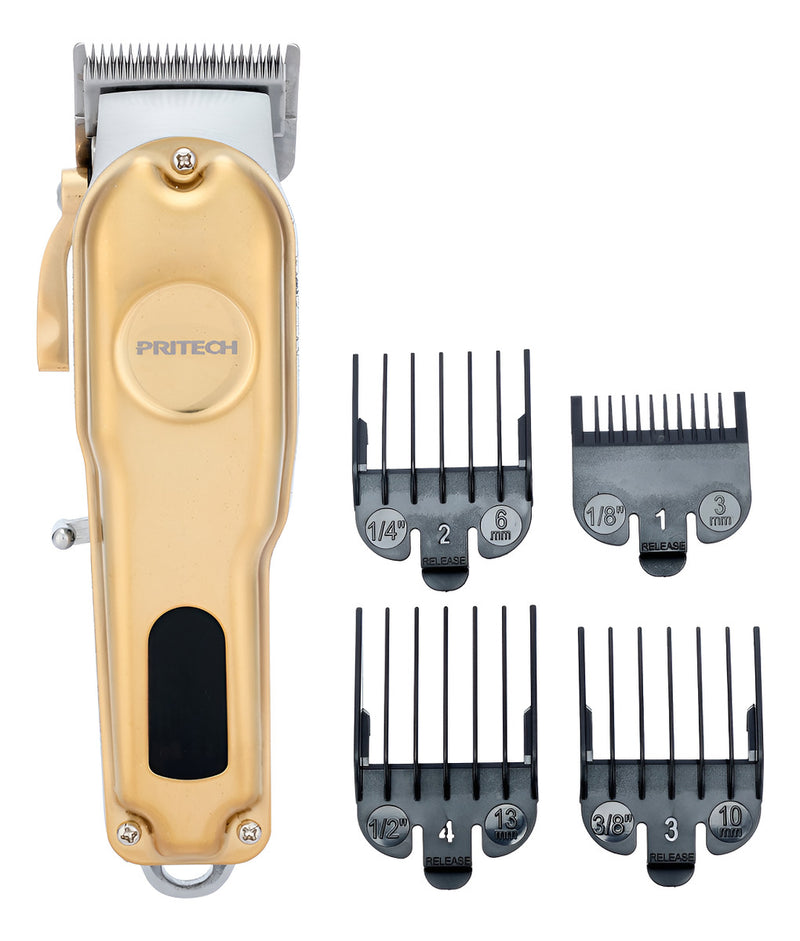 Máquina Barbear Cortar Cabelo Pritech Elétrica Sem Fio