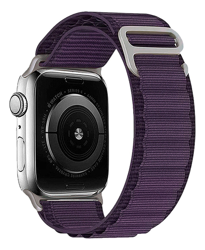 Pulseira Loop Para Watch Apple Ultra Alpine Alpinista Nylon Cor Laranja/Preto - 42mm 44mm 45mm 49mm