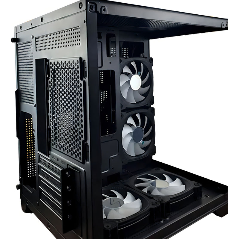 Gabinete Gamer Hayom Aquário Com 4 Cooler Fan Led Rgb