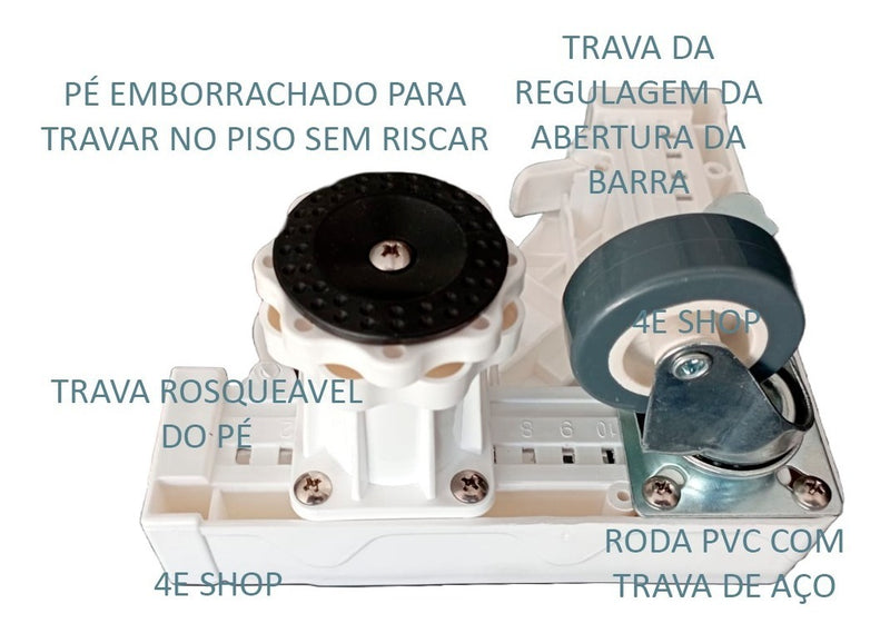 Suporte Geladeira Maquina De Lavar Lava E Seca 4 Pé 4 Roda