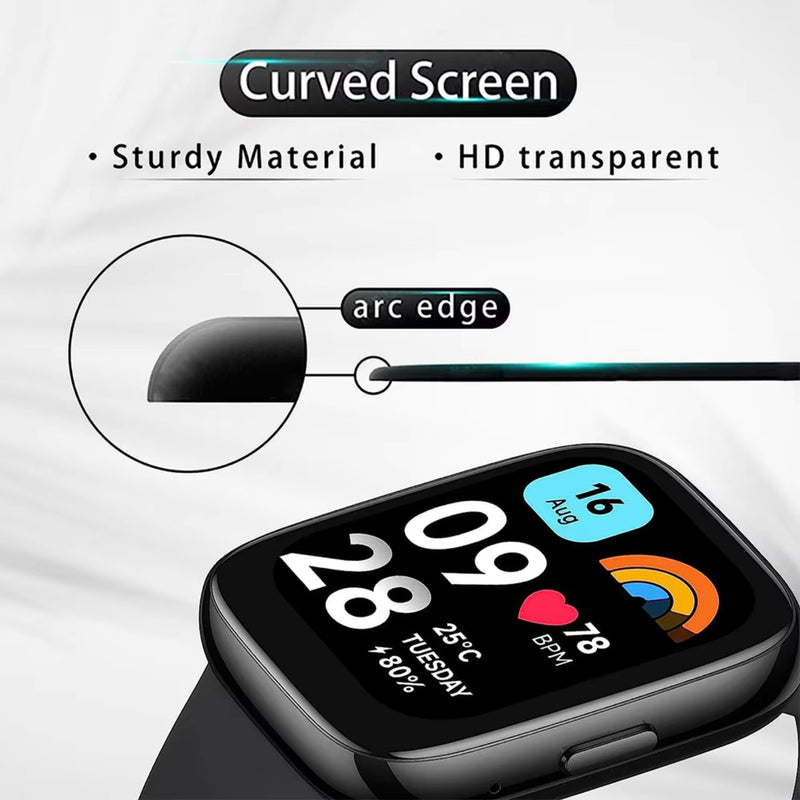 Película 3d 9d Cerâmica Para Redmi Watch 3 4 5 Active Lite