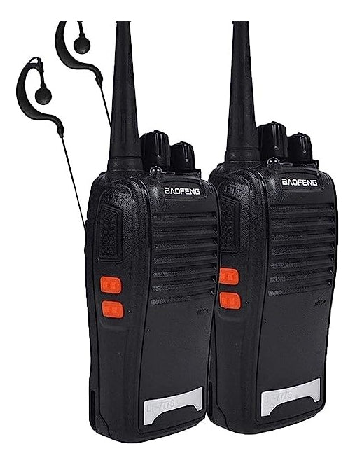 Kit 3 Radio Comunicador Walktalk 12km Segurança Profissional Cor Preto