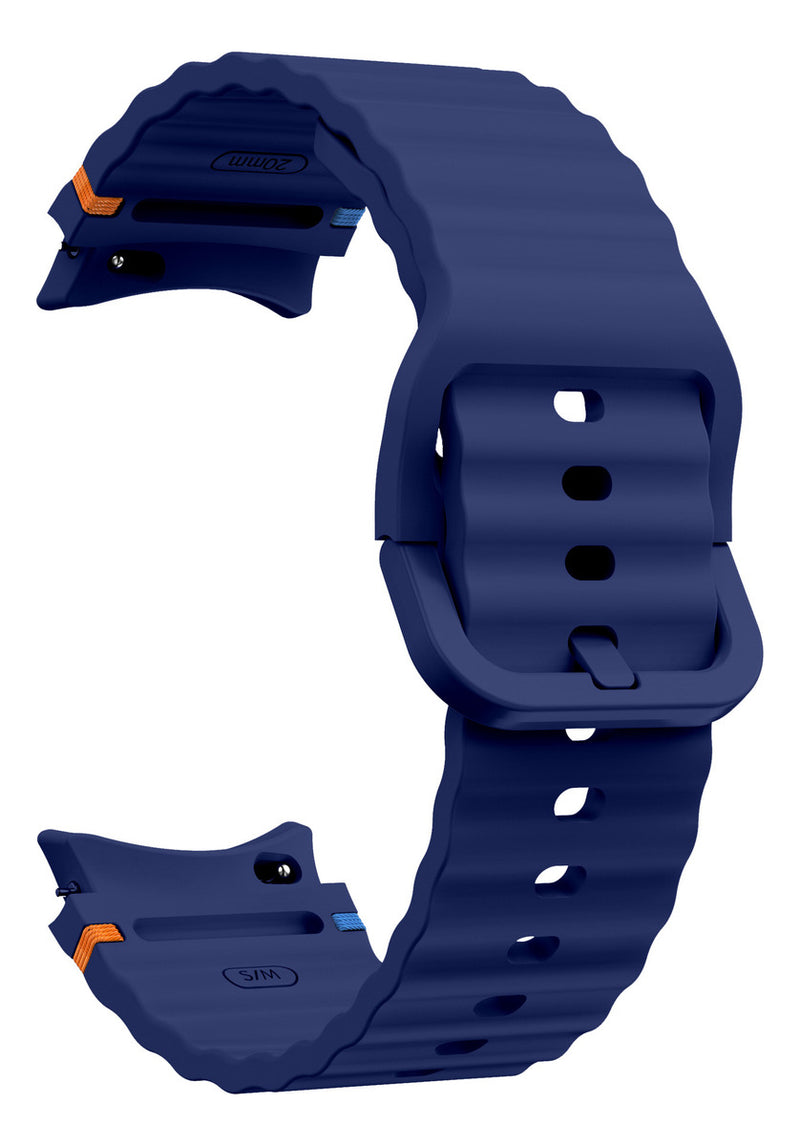 Pulseira De Silicone Ridge 3 Cores 123-alc-07 Marca 123smart Compavel Com Samsung Galaxy Watch 4 5 6 7 Fe 40mm 42mm 43mm 44mm 45mm 46mm 47mm Classic Pro - Cor Preto