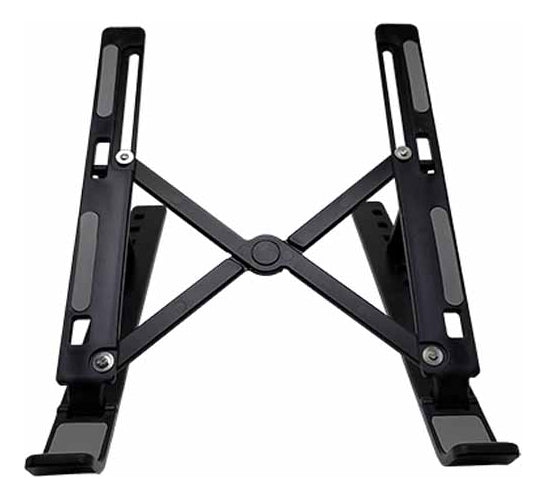 Suporte De Notebook Articulado Dobrável Ergonomico Em Aluminio Prateado Rishon