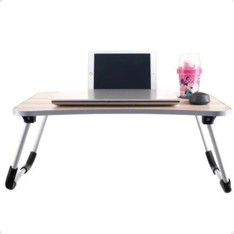 Mesa Suporte Notebook Dobrável Cama Sofá Trabalho Estudo Cor Preto