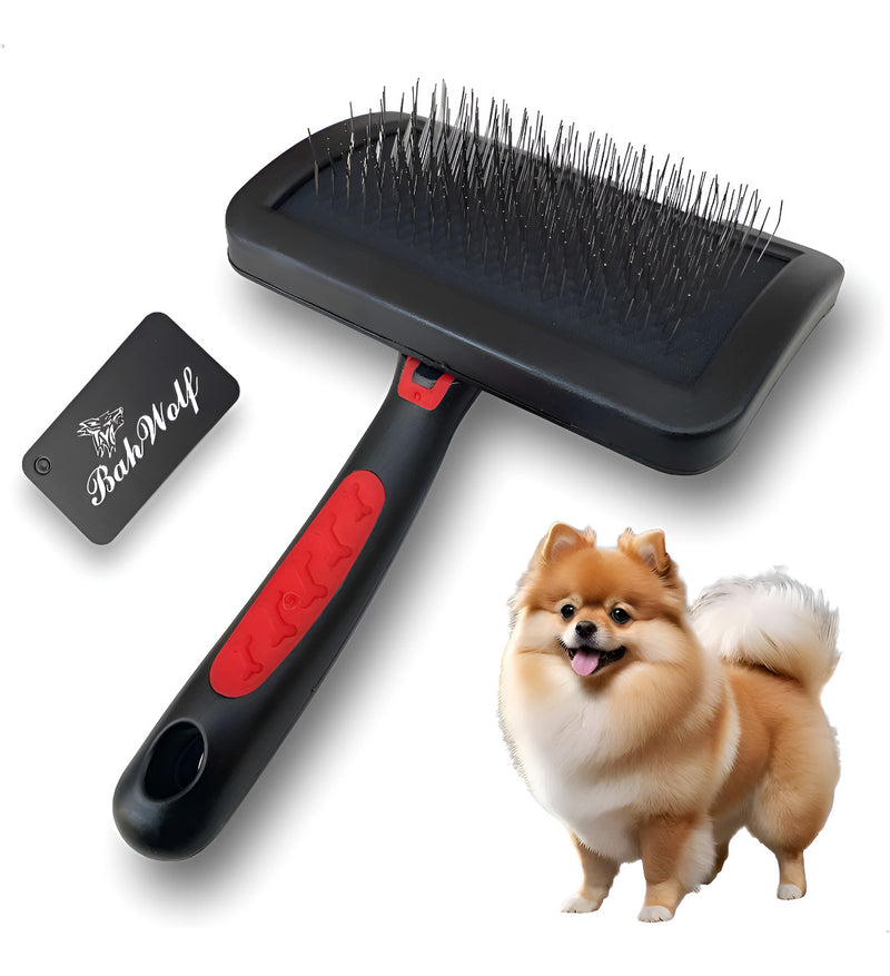 Rasqueadeira Pet Bahwolf S/bolinhas Grande Spitz Alemâo Lulu Vermelho