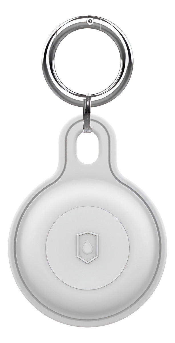 Capa Protetora Para Airtag Antichoque Com Chaveiro Branco