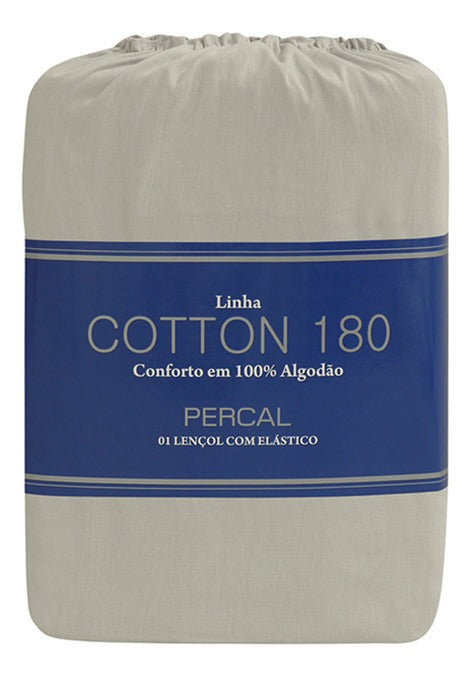 Lençol Zelo Percal 180 Com Elástico Casal - Índigo Desenho do tecido Liso