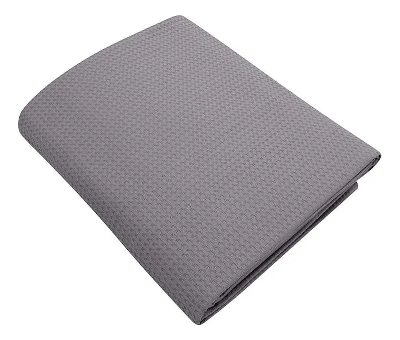 Colcha Zelo Classic Piquet Favo Queen - 100% Algodão - Cinza Cinza Lisa