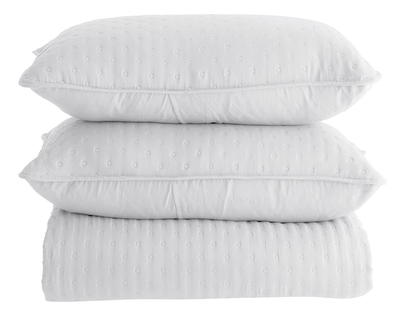 Colcha Chamonix Solteiro - Beca Decor - Branco Branco Lisa